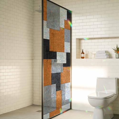 Vinilo decorativo para ventana 19.6x39.3 pulgadas naranja miniatura 4