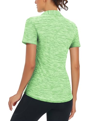 Image of Cucuchy Womens V Neck Golf Polo Shirts Moisture Wicking Sports Workout Tops