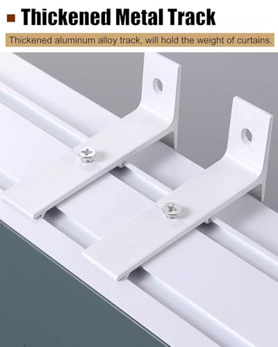 Rail de rideau personnalisable pour plafond suspendu de 2,4 m - Séparateur de pièce pour douches et salles de séjour - 245 cm - Facile à installer - Solution décorative polyvalente et élégante