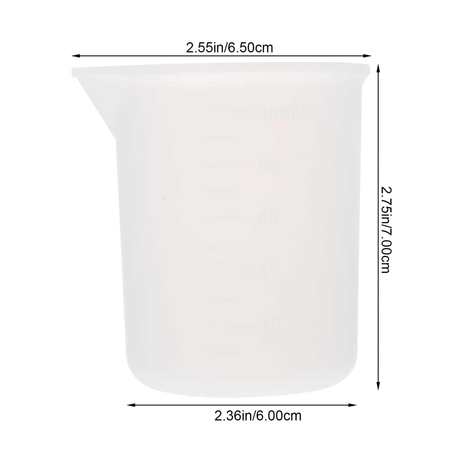 NAMOARLY 1 Set Epoxy Tool Set Measuring Cup Clear Vessel Tools DIY Accessory Calibrated Dropper Beaker with Scale Mixing Paint Cups Measuring Jar Transfer Pipettes White