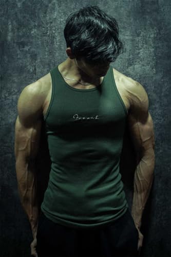 Image of FUAARK Ribbed Slim Fit Gym & Workout Tank for Men's -
