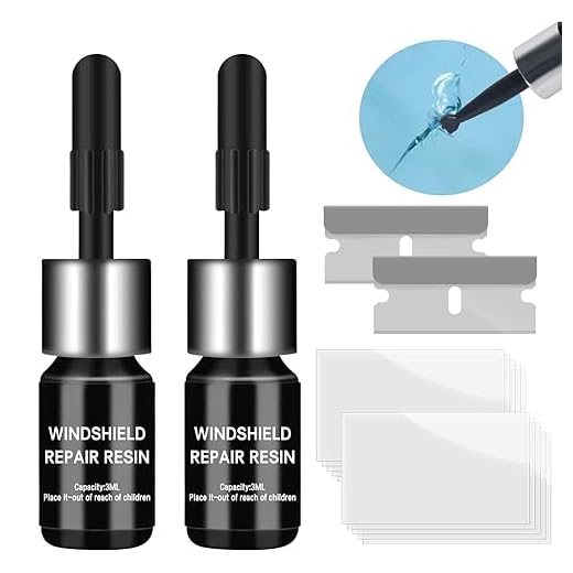 WASAIQI Glass Repair Kit, Car Windshield Crack Repair Resin Kit, Easy to Use Automotive Glass Nano Repair Fluid Glue, Scratch Chip Cracks Repair Kit(2 Pack)