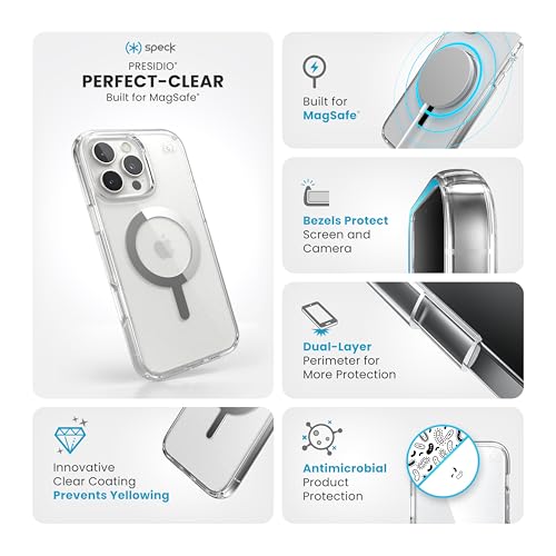 Image of Speck Presidio Clear /Chrome iPhone 16 Pro Max MagSafe Case