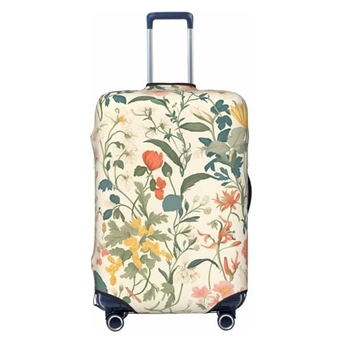 Watercolor Painting Elastic Travel Luggage Cover, Washable Spandex Suitcase Protector, Anti-Scratch Fits 18-32 Inch