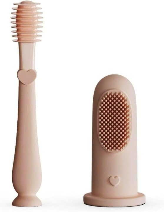 Gra8 Dual-Sided Baby Finger Toothbrush Oral Care Set Silicone Baby Toothbrush with Suction Base Baby Tongue Cleaner BPA Free for Newborn to Toddler (1PCS)-image-17