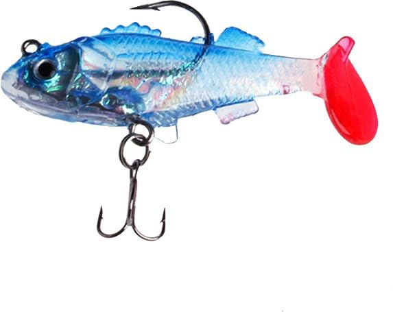 Fishing Lures Saltwater Silicone Soft Bait Artificial Baits, Fishing Spoon Double Hook | Fish Fishing Huk Fish 1 Fish1 | Pack of 1 (B0CWGW22FZ) Amazon Price History, Amazon Price Tracker
