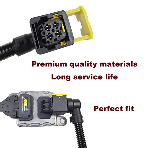 Cardoctor Square 4 Pins Connect Harness Plug Socket Wiring Pigtail Fits Nitrogen Oxide Sensor Nox Sensor (Square 4 Pins, For Black Color Socket) #TOP6