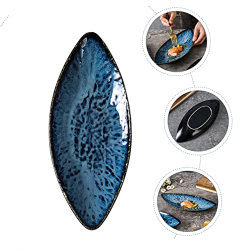 Plato cerámico japonés para sushi multiuso miniatura 7