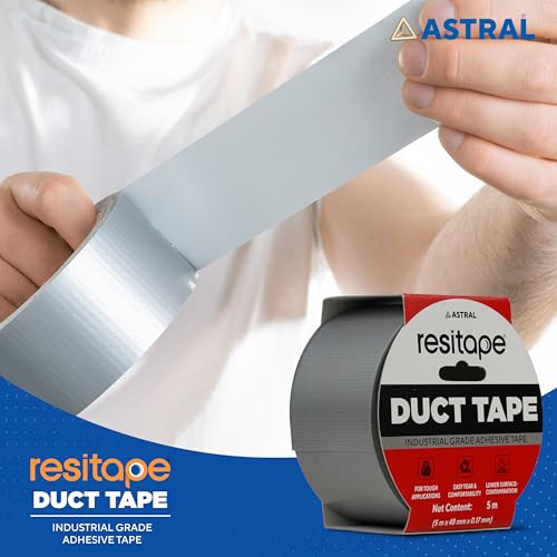 Image of RESITAPE Astral Duct tape I 5 mtr X 50 mm X 0.17 mm|Heavy Duty Multi-Purpose I Easy Tear I Strong Grip & Adhesion I High Tensile Strength I Excellent Waterproofing I Versatile use for DIY