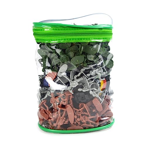 BESTonZON Juego De 130 Piezas Modelo de Soldados Miniaturas Militares Soldados de plástico Mesa de Arena de Juguete Juguetes de Mesa