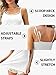 V FOR CITY Camisole for Women Built-in Shelf Bra Adjustable Spaghetti Strap Tank Summer Cotton Cami Shirts 3 Pack Black/Apricot/White L