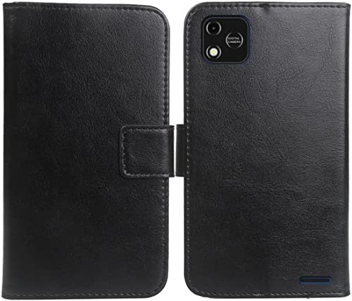 Anybird PU Flip Folio Leather Case For IMO Q2 Pro 4" Book Wallet Business Phone Protection Protector Protective Cover Skin Pouch Etui (Black)