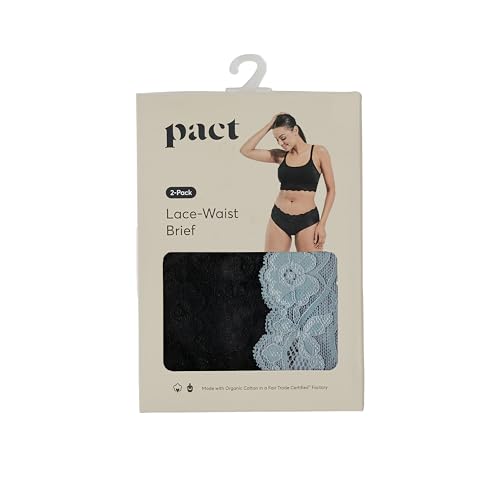 Image of Pact Women's Organic Cotton Bikini Underwear, Classic Fit Panties with High Cut Leg, 2 Pack