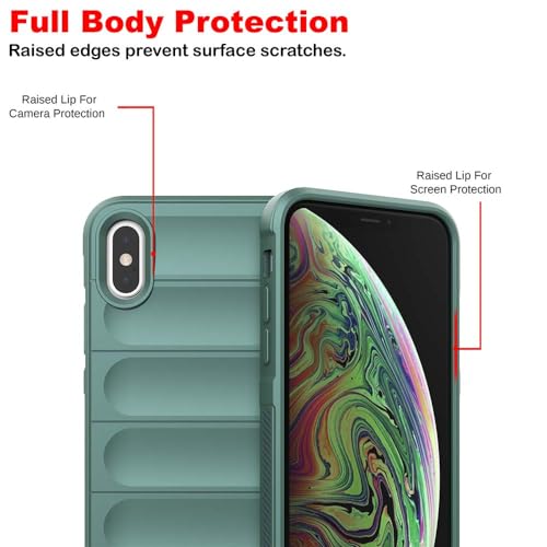 amazon basics Mobile Cover for Apple iPhone X/Xs | Full Camera Protection | Liquid Silicon Case | Flexible Bumper Case for Apple iPhone X/Xs (Green) - Image 6