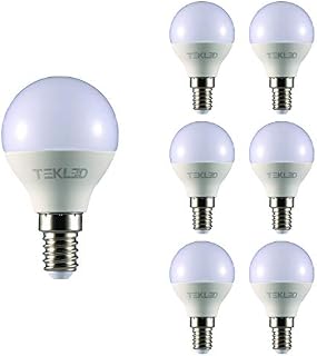 TEKLED® P45 Golf Ball LED Bulbs | E14 Small Edison Screw | Energy Saving 6W Light Bulb 50W Incandescent Bulb Equivalent | 4000K 560LM NONDIMMABLE | 6-Pack | Cool White