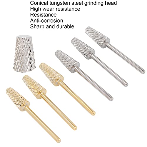 Broca de Unhas 6 Pçs Brocas de Unhas, Broca de Unhas Escovas de Arte de Unhas de Aço de Tungstênio B