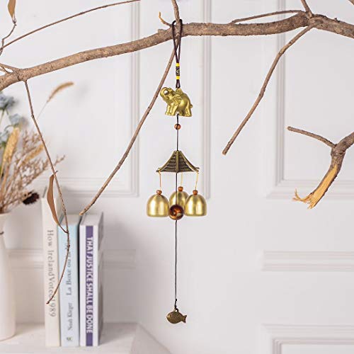 Chinese Metal Bell Lucky Feng Shui Hanging Charm Wind Chime Ornament (Elephant) #TOP5