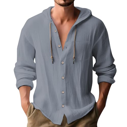 Chemise en coton et lin homme pour les journées d'été détendues et les sorties décontractées