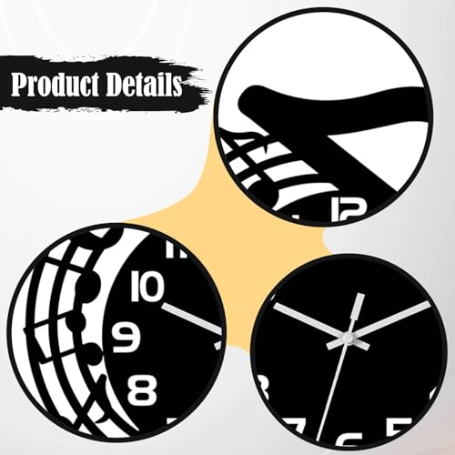 Horloge murale cadeau musicien idéale pour fêtes et bureau - 5