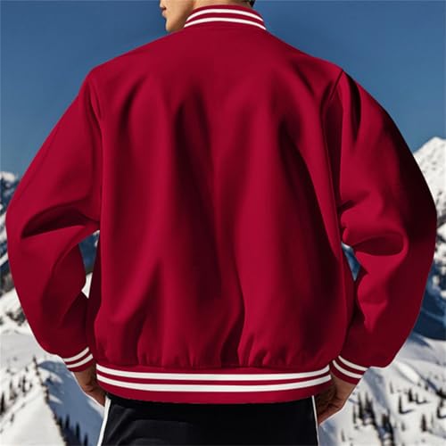 Hulpvktsgiq Men's Varsity Baseball Jacket Causal Contrast Color Long Sleeve Jacket Lightweight Boys Bomber Jackets4