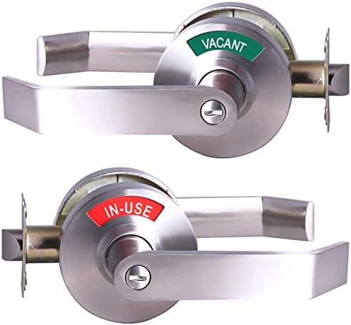 BGLock Bathroom Door Lever Vacant or in-Use Privacy Lever Commercial Door Lock Rated ANSI Grade2 ...