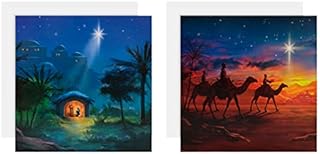 Hallmark Gallery Collection Christmas Charity Cards - Pack of 10 in 2 Illustrated Religious Designs