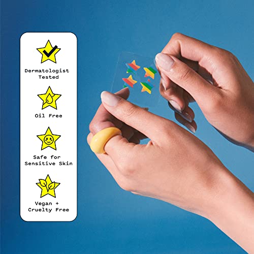 Starface Rainbow Stars, Hydrocolloid Pimple Patches, Absorb Fluid And Reduce Inflammation, Cute Star Shape, Vegan And Cruelty-Free Skincare (32 Count) #TOP3