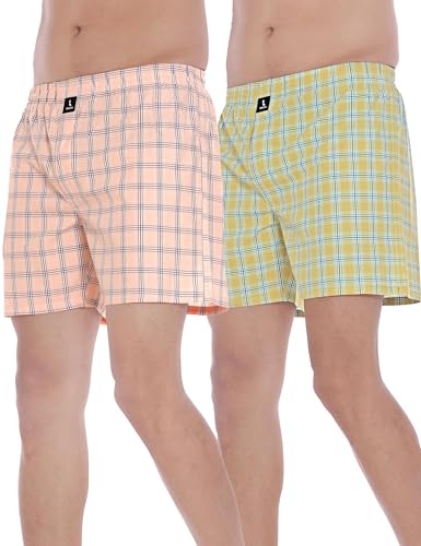 Image of Cotton Boxer Shorts for Men, Breathable, Comfortable & Lightweight (Pack of 2)