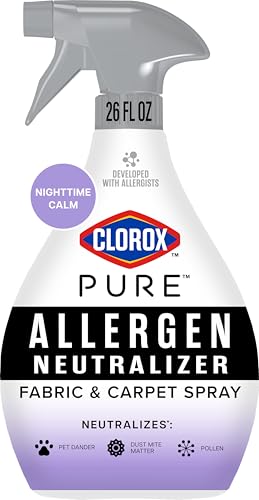 Clorox PURE Allergen Neutralizer Fabric and Carpet Spray, Nighttime Calm, 26 Fluid Ounces