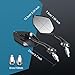 ASUBHA 2PCS Motorcycle Mirrors, Motorcycle Mirrors for Handlebar, Convex Handlebar Rear View Side Mirror with M8 M10 Bolt, Wide Angle Rear View Mirror Car Accessories for Scooter ATV UTV Dirt Bike