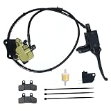 Front Disc Hydraulic Brake Master Cylinder Caliper Assembly and Brake Pads for Chinese 50cc 70cc 90cc 110cc 125cc Dirt Pit Bike Taotao Coolster SDG 107 Thumpstar Pitster Pro DHZ (Yellow)