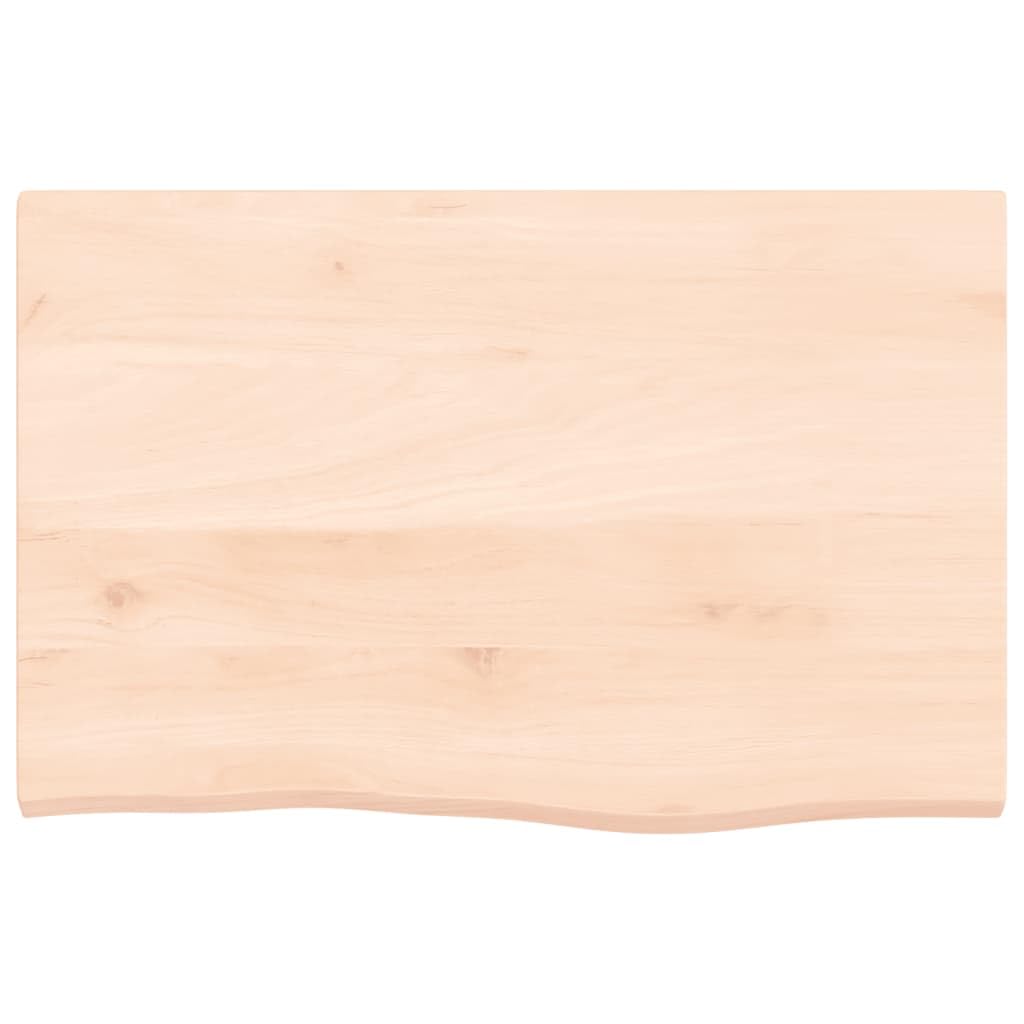 vidaXL Waschtischplatte, Multifunktional Arbeitsplatte mit Naturkante, Waschtischkonsole Tischplatte für Badezimmer, Holzplatte Platte Badmöbel, 60x40x2 cm Massivholz Unbehandelt