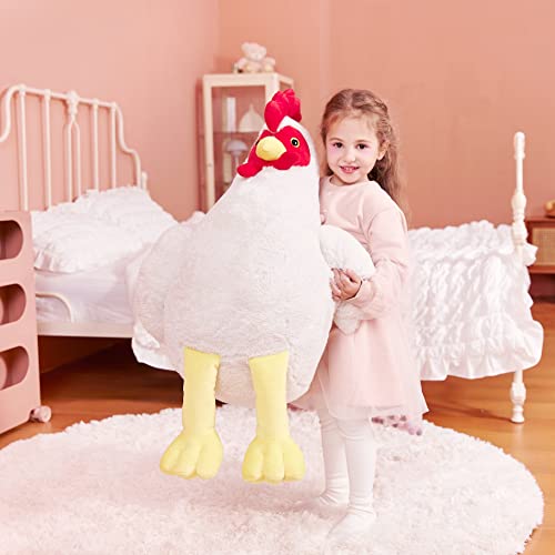 Image of IKASA Large Chicken Cuddly Toy Giant Hen Soft Toy, 60 cm Large Plush Toy, Jumbo XXL XL Stuffed Toys, Gift for Children