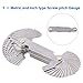 Glarks 5Pcs Stainless Steel Screw Thread Pitch Cutting Gauge Tool Set, 51Pcs America SAE Type + 52Pcs Metric & America SAE Type & British Whitworth + 3Pcs Center Gage, Packed in Plastic Box