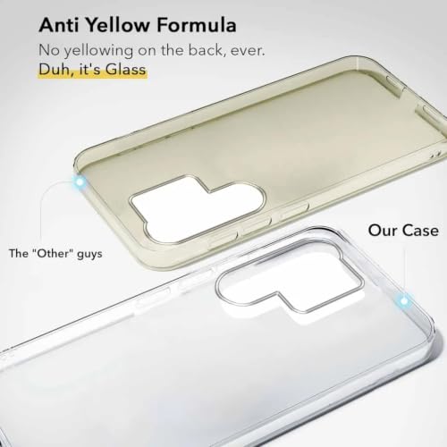 Image of DIZORO Compatible with Samsung S22 Ultra 5G Back Cover Case Clear,[ Anti Yellow ][Military Grade Protection] Hard PC Back Cover Transparent