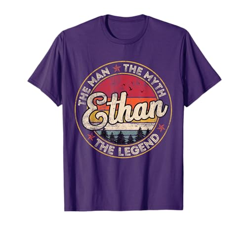 Ethan The Man The Myth The Legend Personalized Name T-Shirt
