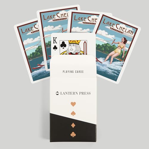 Juego de 52 cartas estilo póker Lake Chelan miniatura 6