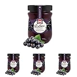 Schwartau Extra Konfitüre, Schwarze Johannisbeere, 340 g (Packung mit 4)