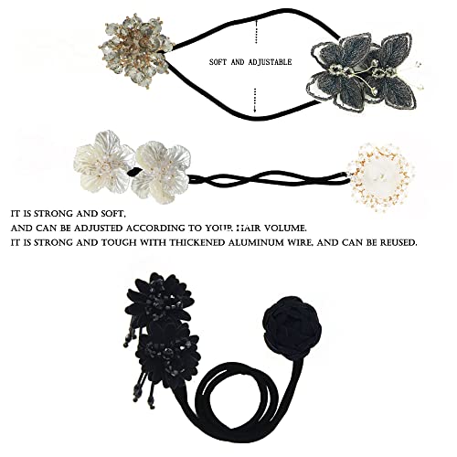 Ougwa 3 Pieces Hair Accessory Set: Round Bun Maker, Crown Hairstyle Shaper thumb #3