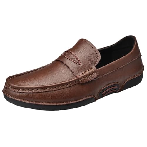 Mens Loafers Slip On Leather Dress Shoes for Business Casual Office Work Wedding Comfortable Lightweight Walking