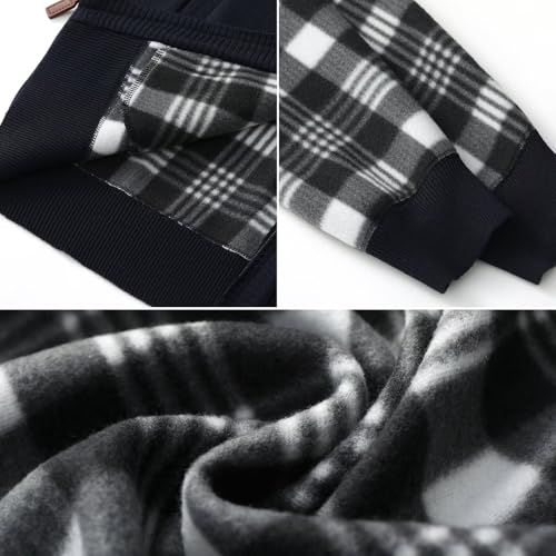 Men's Cardigan Full Zip Up Stand Collar Sweaters with Pockets Thick Sweater Jacket3