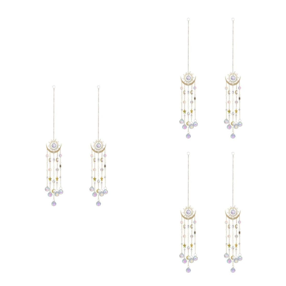 Cabilock 6 Pièces Attrape-Soleil en Cristal Élégant pour Fenêtre, Grand
