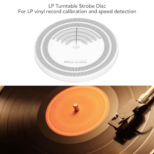 Keenso Turntable Strobe Disc,Turntable Stroboscopic Disc for 33RPM 45RPM Turntable Rotational Speed Detection - Image 2
