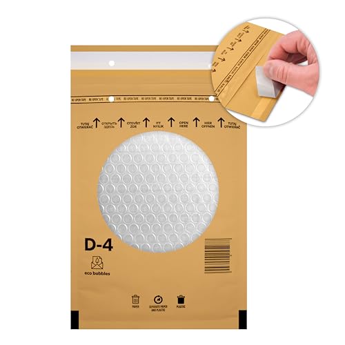 Trifoo 100 Versandtaschen Luftpolsterumschläge haftklebend Luftpolsterversandtaschen Luftpolstertaschen Polsterumschläge D4 (200 x 275 mm) braun Selbstklebeverschluß 100 Stück