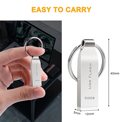 Bogcom Flash Drive 512Gb Usb 3.0 Usb Drive Waterproof Thumb Drive 512Gb Portable Usb Memory Stick With Keychain Compatible With Computer/Laptop/Pc/Tablet #TOP5