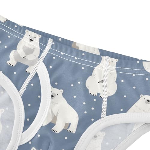 Wusikd Cute White Polar Bears Boys' Underwear Cotton Boys Briefs Soft Toddler Underwear 2T4