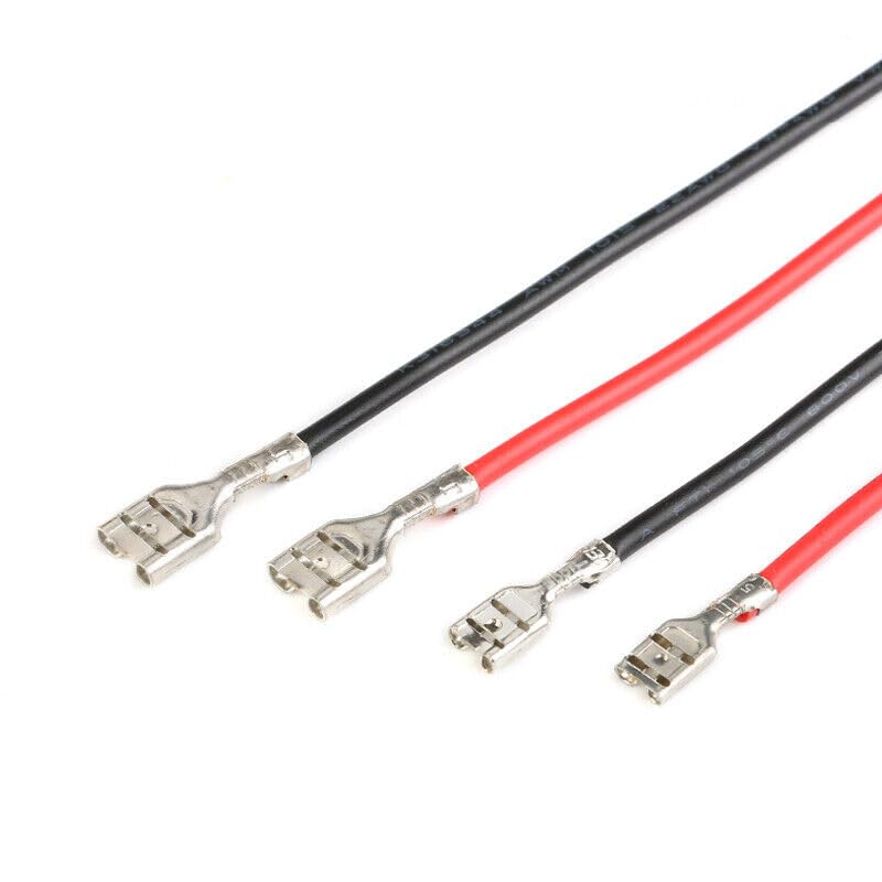 Generic 4.8/6.3mm Male Female Spade Terminal Electrical Wire Crimp Connectors 10CM/20CM