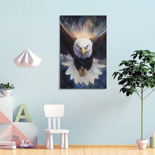Impression giclée d'aigle pour sublimer un mur blanc de salon - 4