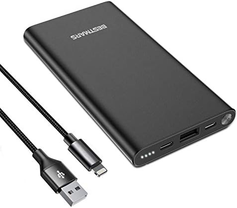 Power Bank Fast Charging PD 3.0 18W Quick Charge Portable Charger 10000mAh USB-C Back Up Battery Pack Compatible for iPhone 14 13 12 11 X XS XR Pro Max Plus 8 SE Samsung Galaxy Cell Phone & more Black