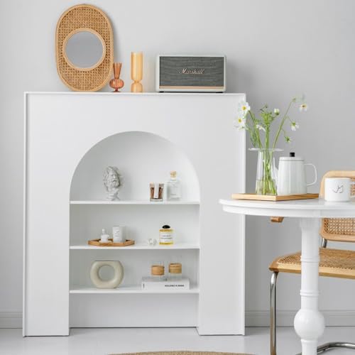 [60cm] VeroMan �A�[�`�� �}���g���s�[�X �V�F���t �z���C�g �� �f�B�X�v���C ���[���b�N �I�u�W�F�̂悤�ȃL���r�l�b�g �t���[�� �f�U�C�� �؍��C���e���A [����80cm ���s20cm]�y�����i�z